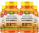KIT C/4 Un. Suplemento Vitamina D3 2000 Ui Colecalciferol 470mg 60 Capsulas - Unilife