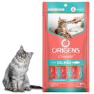 Kit C/4 Unidades Petisco Creminho Origens Sabor Salmão Para Gatos 60g