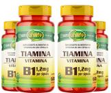 Kit C/4 Vitamina B1 Tiamina 500mg 60 Caps Vegano Unilife