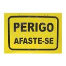 Kit c/ 40 Cavalete Duplo Amarelo ou branco Perigo Afaste - Se Deitado.