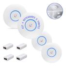 Kit C 4uni Access Point Ubiquiti Unifi U6+ Plus + Fonte Poe