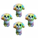 Kit C/4x Brinquedo de Pelúcia Cachorro Color Arco-Iris - Ty Rara