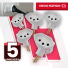 kit C/5 Adaptador Tomada DNA T 3Saídas 10a 2 Pinos Plug Bipolar Benjamin Resistente Bivolt universal
