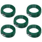 Kit C/ 5 Arame P/ Tela Revestido Pvc 1kg Verde Bwg14 2,11mm