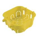KIT C/ 5 Caixa de Embutir 4x4 para Drywall Amarela