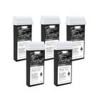 Kit c/5 Ceras Depilatória Negra Refil Roll On Depilflax 100g
