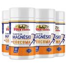 Kit C/5 Cloreto de Magnésio Cúr cu ma 60 Cápsula Rei Terra