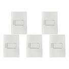 Kit C/5 - Conjunto Ilumi Vivaz Branco Com Placa 1 Simples... Kit C/5 - Conjunto Ilumi Vivaz Branco Com Placa 1 Simples...