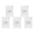 Kit C/5 - Conjunto Ilumi Vivaz Branco Com Placa 1 Tomada ...