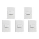 Kit C/5 - Conjunto Peesa Alfa 1502A 1 Interruptor Simples...