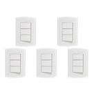 Kit C/5 - Conjunto Peesa Alfa 1507A 3 interruptores Simpl...
