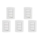 Kit C/5 - Conjunto Peesa Alfa 1507A 3 interruptores Simpl...