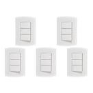 Kit C/5 - Conjunto Peesa Alfa 1507B 3 interruptores Paral...