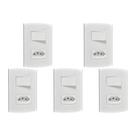 Kit C/5 - Conjunto Peesa Alfa 1543A 1 Interruptor Sim.Tomada ..