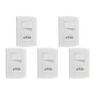 Kit C/5 - Conjunto Peesa Alfa 1546A 1 Interruptor Sim.Tom...