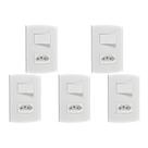 Kit C/5 - Conjunto Peesa Alfa 1546A 1 Interruptor Sim.Tomada ..