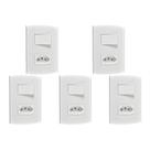 Kit C/5 - Conjunto Peesa Alfa 1546A 1 Interruptor Sim.Tomada ..