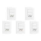 Kit C/5 - Conjunto Peesa Alfa 1548B 2 interruptores Par.T...