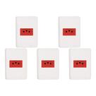 Kit C/5 - Conjunto Perlex Aros 4X2 Branco Com Placa(1Toma...