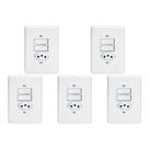 Kit C/5 - Conjunto Perlex''Branca''Com Placa(2Simples+Tomada ..