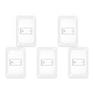Kit C/5 - Conjunto Pial Pop 4X2 Branco Com Placa (1Bipola...