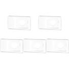 Kit C/5 - Conjunto Pial Pop 4X2 Branco Com Placa (1Furo) ...