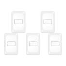 Kit C/5 - Conjunto Pial Pop 4X2 Branco Com Placa (1Simple...