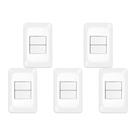 Kit C/5 - Conjunto Pial Pop 4X2 Branco Com Placa (1Simple...