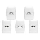 Kit C/5 - Conjunto Soprano Ilus 4X2 Branco Com Placa(1Tomada(s) .. Kit C/5 - Conjunto Soprano Ilus 4X2 Branco Com Placa(1Tomada(s) ..