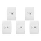 Kit C/5 - Conjunto Soprano Ilus 4X2 Branco Com Placa(Ciga...