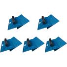 Kit C/5 - Desempenadeira Pvc Emave Azul Corrugada 18X30