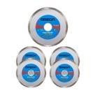 Kit C/ 5 Disco de Corte Diamantado 110mm X 20mm P/ Serra Mármore