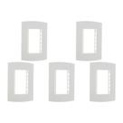 Kit C/5 - Espelho Placa Peesa Alfa P1503 4X2 3Modulo Branco