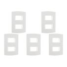 Kit C/5 - Espelho Placa Peesa Alfa P1504 4X2 2Modulo Dist... Kit C/5 - Espelho Placa Peesa Alfa P1504 4X2 2Modulo Dist...