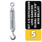 Kit C/5 Esticador Leve Gancho Olhal Galv 3/8" M10 Bellift