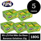 Kit c/5 Fini Mês Do Doce Bananas Gelatinas 180g