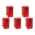 Kit C/5 - Modulo Pial Pop Vermelho 1 Tomada 20A Lg03020Vm