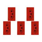 Kit C/5 - Modulo Soprano Ilus (Tomada 20A Vermelho) 5Ub9...