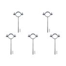 Kit C/5 - Para-Raio Suporte Para Tubo Protecao 1.1/2''Ros...