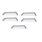 KIT c/ 5 pçs Varal Magico 4 Varetas Aluminio 50cm - Dobravel Branco
