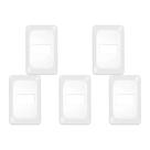 Kit C/5 - Placa Pial Pop Branca 4X2 - 1 Modulo Lgp21