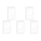 Kit C/5 - Placa Pial Pop Branca 4X2(1Modulo Horizontal) L... Kit C/5 - Placa Pial Pop Branca 4X2(1Modulo Horizontal) L...