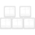 Kit C/5 - Placa Pial Pop Branca 4X4 - 2 Modulos+2 Modulos...