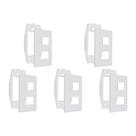 Kit C/5 - Placa Steck Linha Stella Branca 4X2 - 2 Modulos...