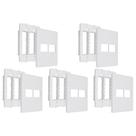 Kit C/5 - Placa Steck Linha Stella Branca 4X4 - 2 Modulos...