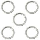 Kit C 5 Porta Grelha Caixilho Ralo Redondo 10cm Cromado Inox