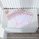 Kit c/ 5 Saquinhos Maternidade em Tule com zíper e viés Diversas Estampas + Tags Bordados - Coleção Coroa e Bailarina