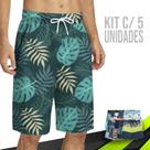 Kit /c 5 Shorts SURF Mauricinho Bermuda Praia Academia Tactel Estampado Verão 860 Kit /c 5 Shorts SURF Mauricinho Bermuda Praia Academia Tactel Estampado Verão 860