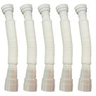 Kit C/ 5 Sifão Flexível Sanfonado Ajustável Pia Cozinha Tanque Branco