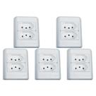 Kit C/5 - Sistema Perlex Branca (2 Tomadas 10/10A) 3011/11Br